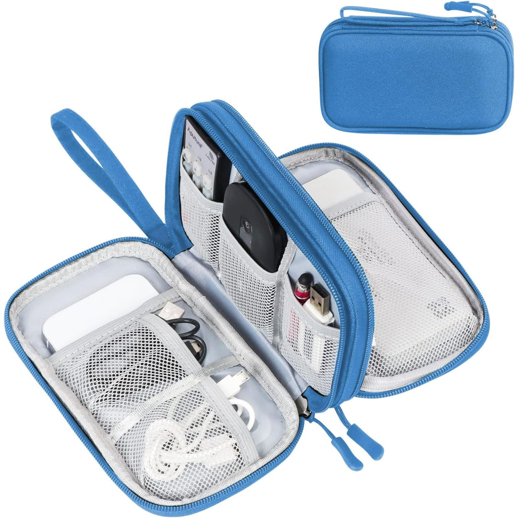 Electronic Organizer, Travel Tech Pouch Bag, Extra Large, Black | Water Resistant