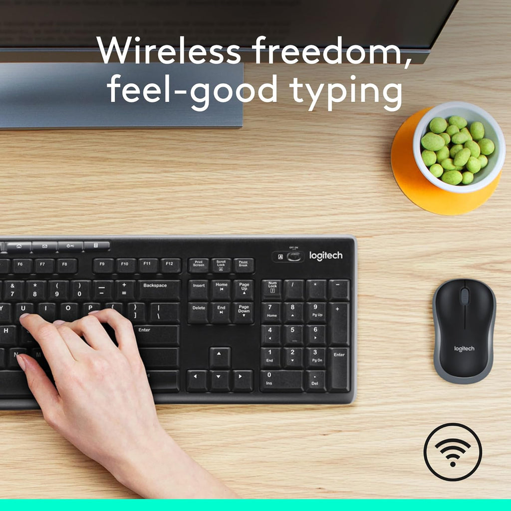 Logitech MK270 Full Size Wireless Keyboard and Mouse Combo