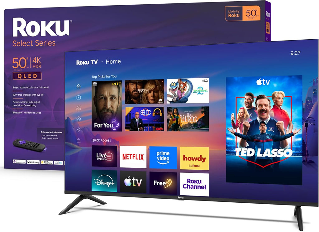 Roku 50-Inch 4K QLED Smart TV with Voice Remote 2026