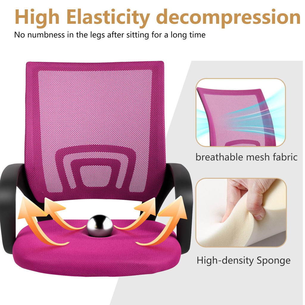 Ergonomic Office Chair | Mid-Back Swivel Desk Chair | with Lumbar Support