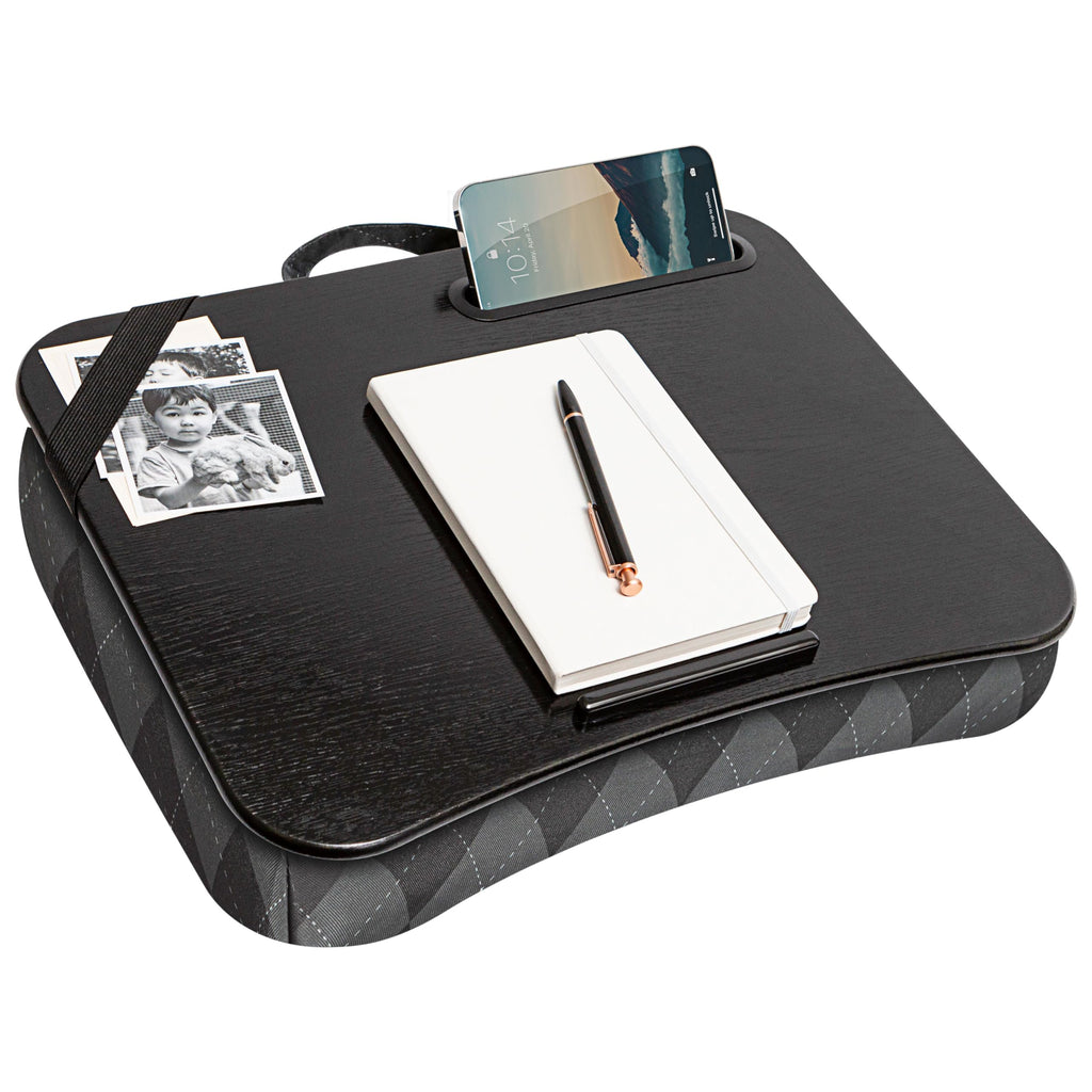 Designer Lap Desk – Fits 15.6” Laptop w/. Phone Holder