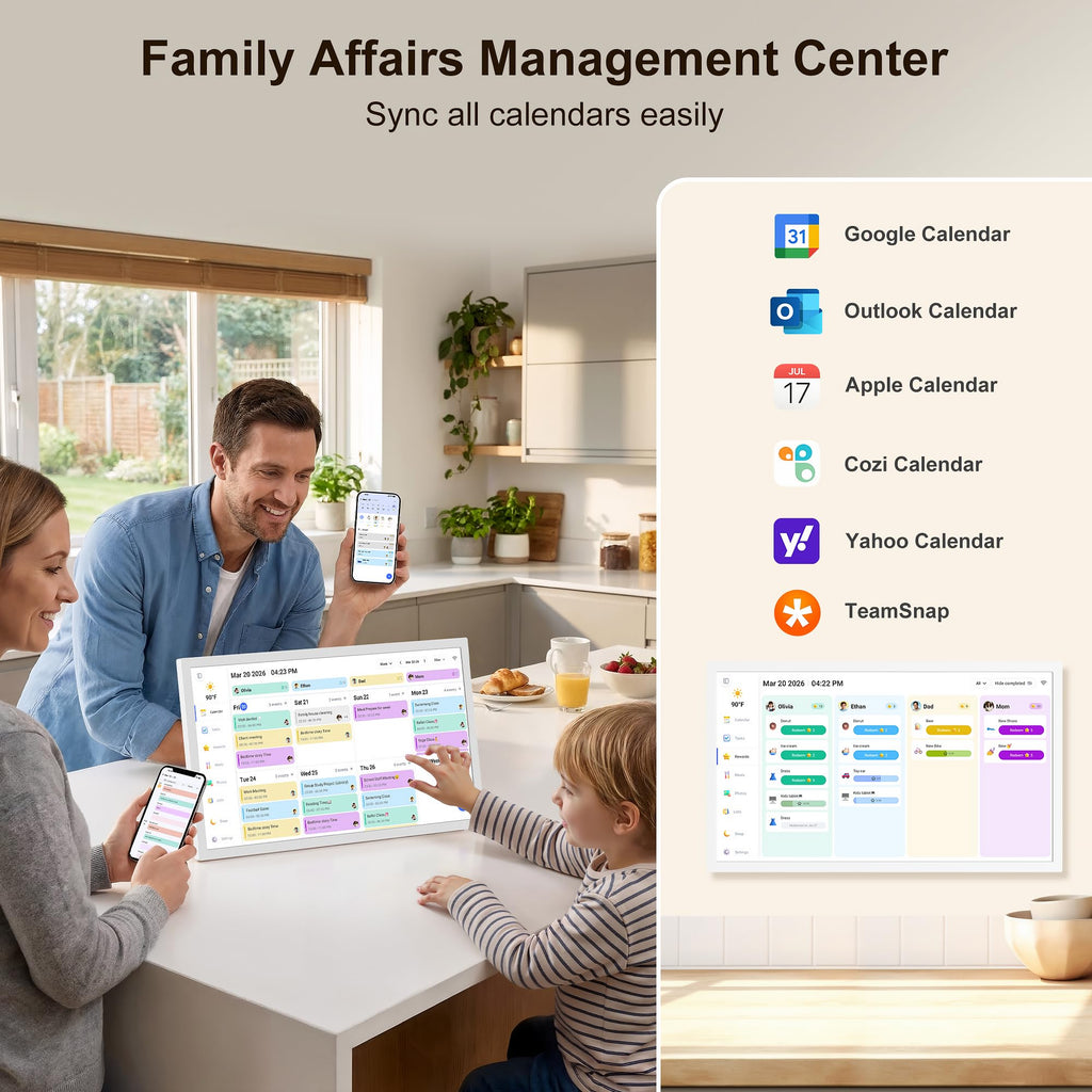 Digital Calendar – 27 Inch Wall Calendar Interactive Touchscreen Display