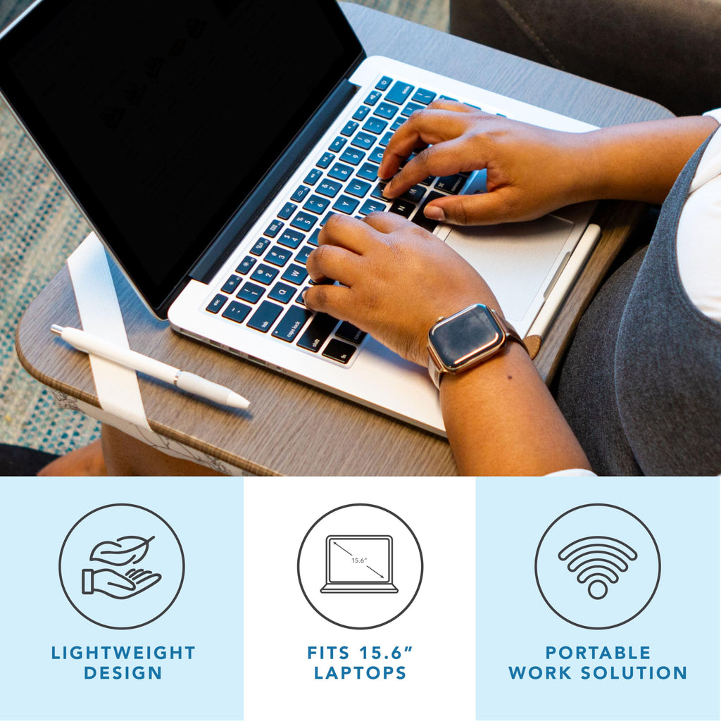 Designer Lap Desk – Fits 15.6” Laptop w/. Phone Holder