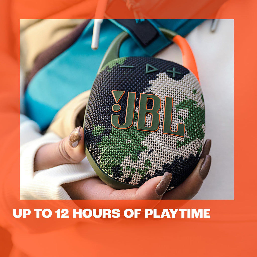 JBL Clip 5 - Ultra-Portable, Waterproof & Dustproof Bluetooth Speaker, Big JBL Pro Sound with Punchy bass, Integrated Carabiner, Up to 12 Hours of Play, Made in Part with Recycled Materials (Black)