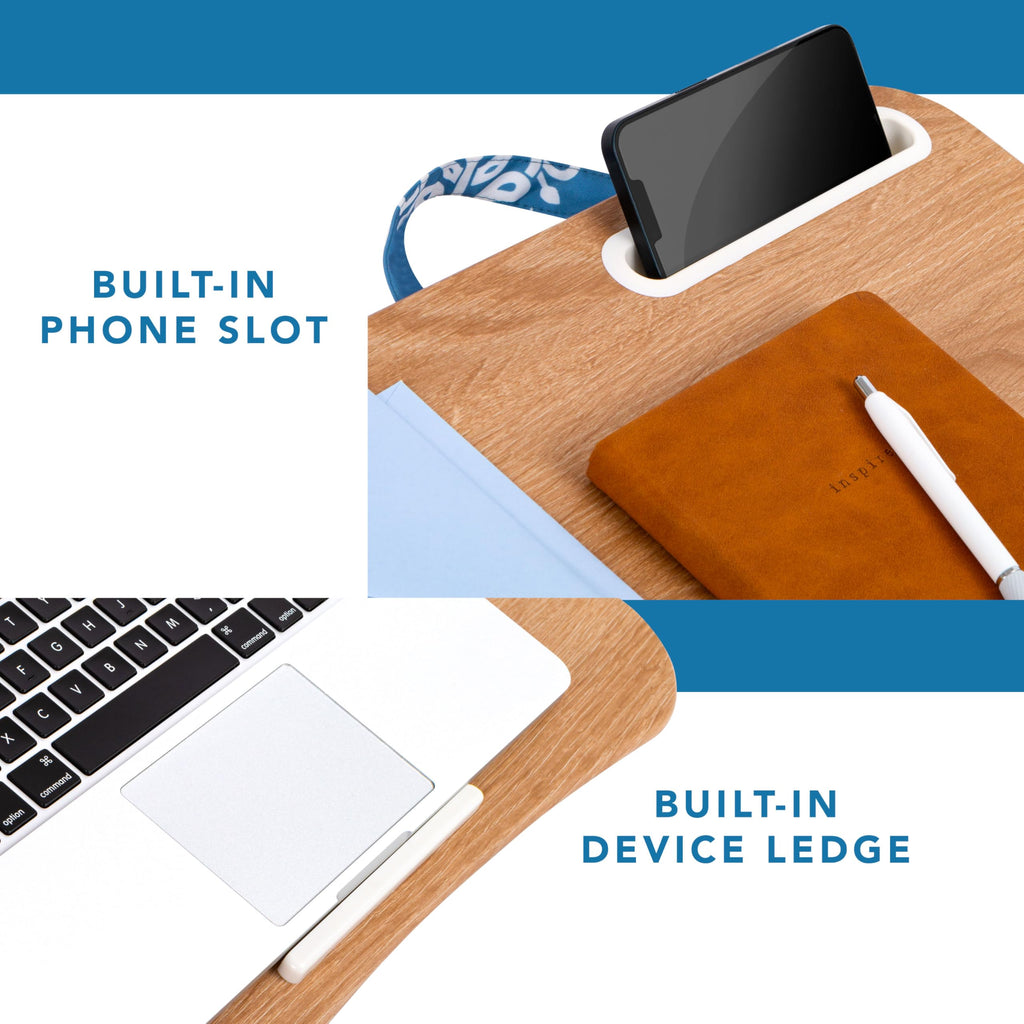 Designer Lap Desk – Fits 15.6” Laptop w/. Phone Holder