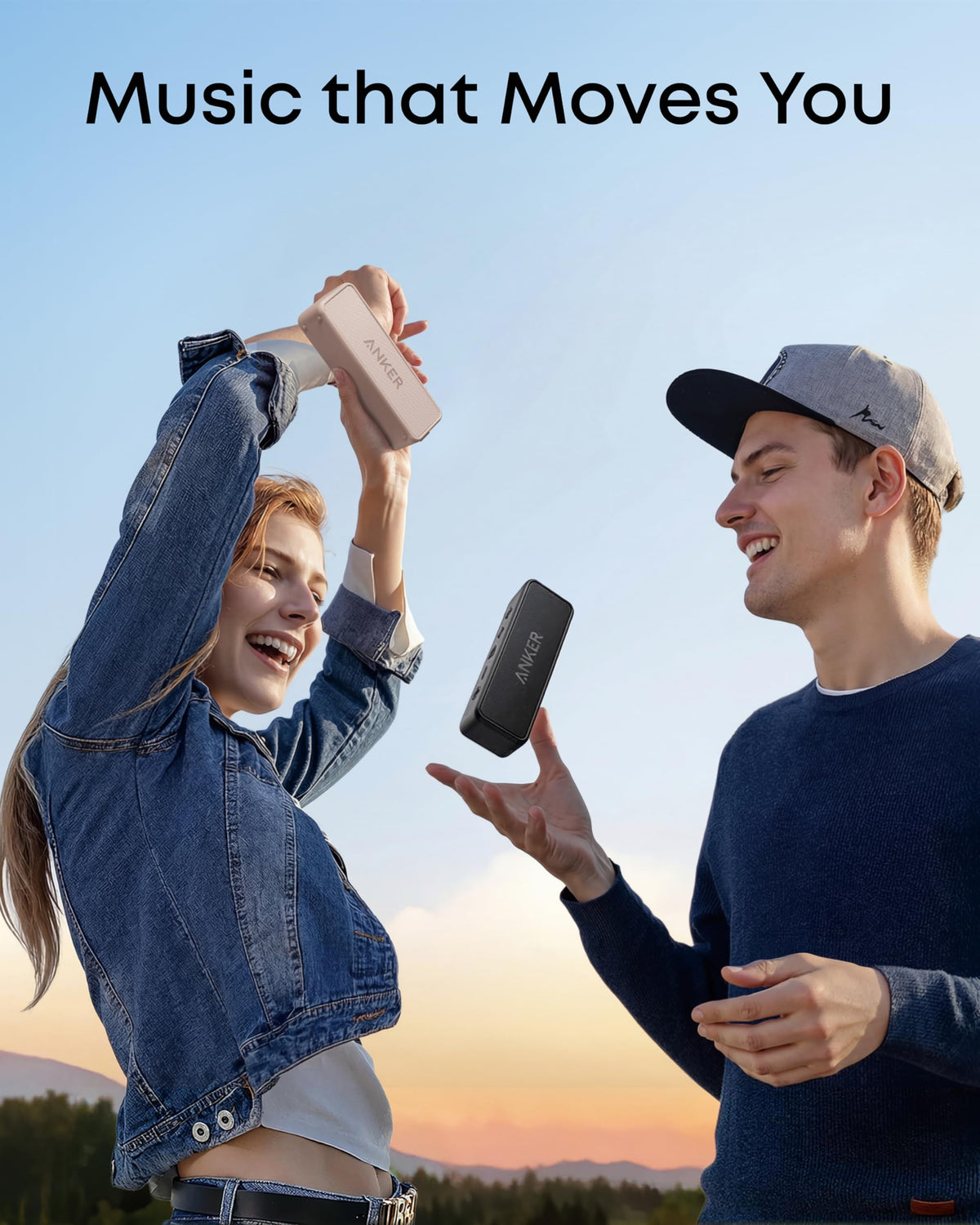 Anker soundcore 2 Portable Bluetooth Speaker, Stereo Sound, IPX7