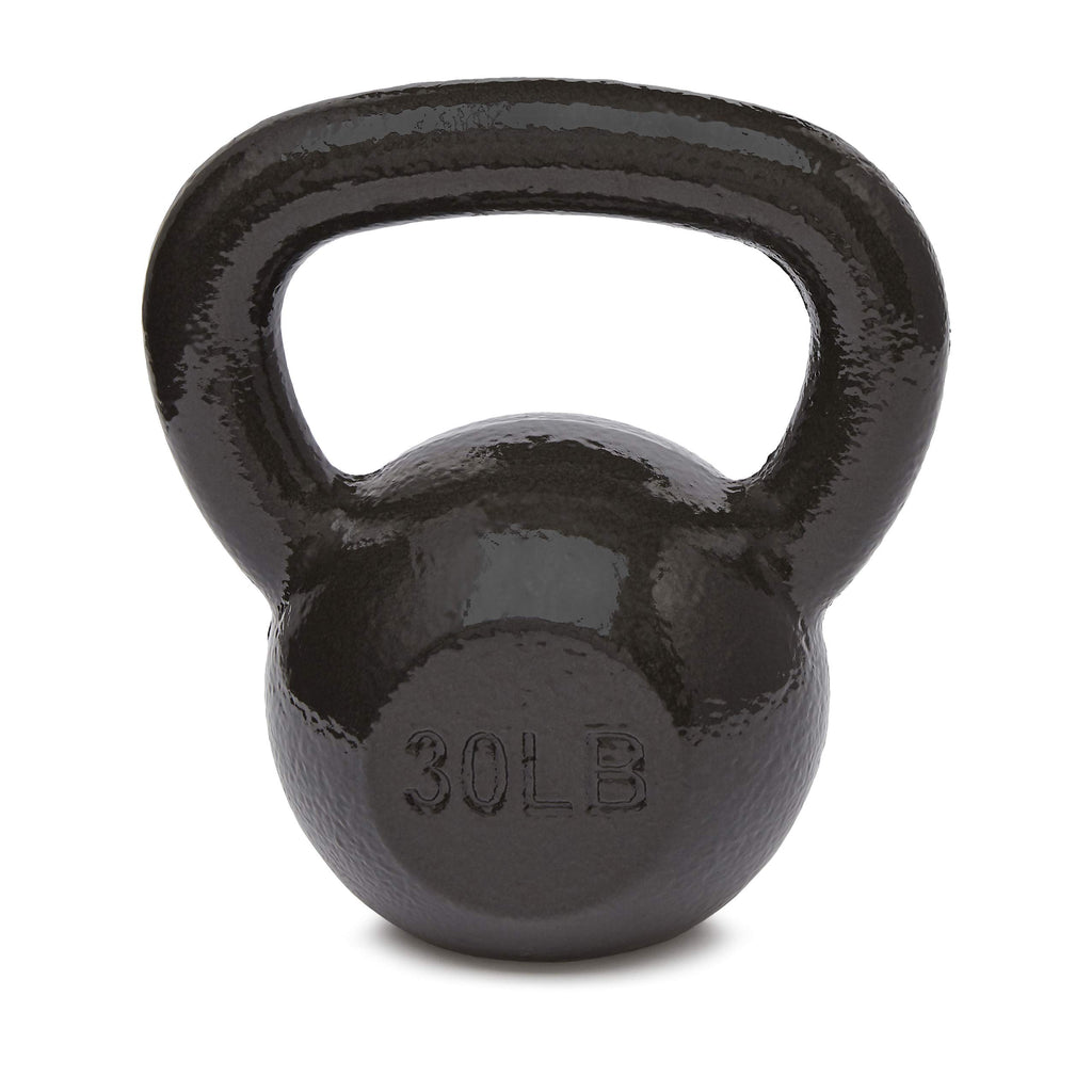 Amazon Basics Cast Iron Kettlebell for Strength Training | Black | 10lbs - 60lbs
