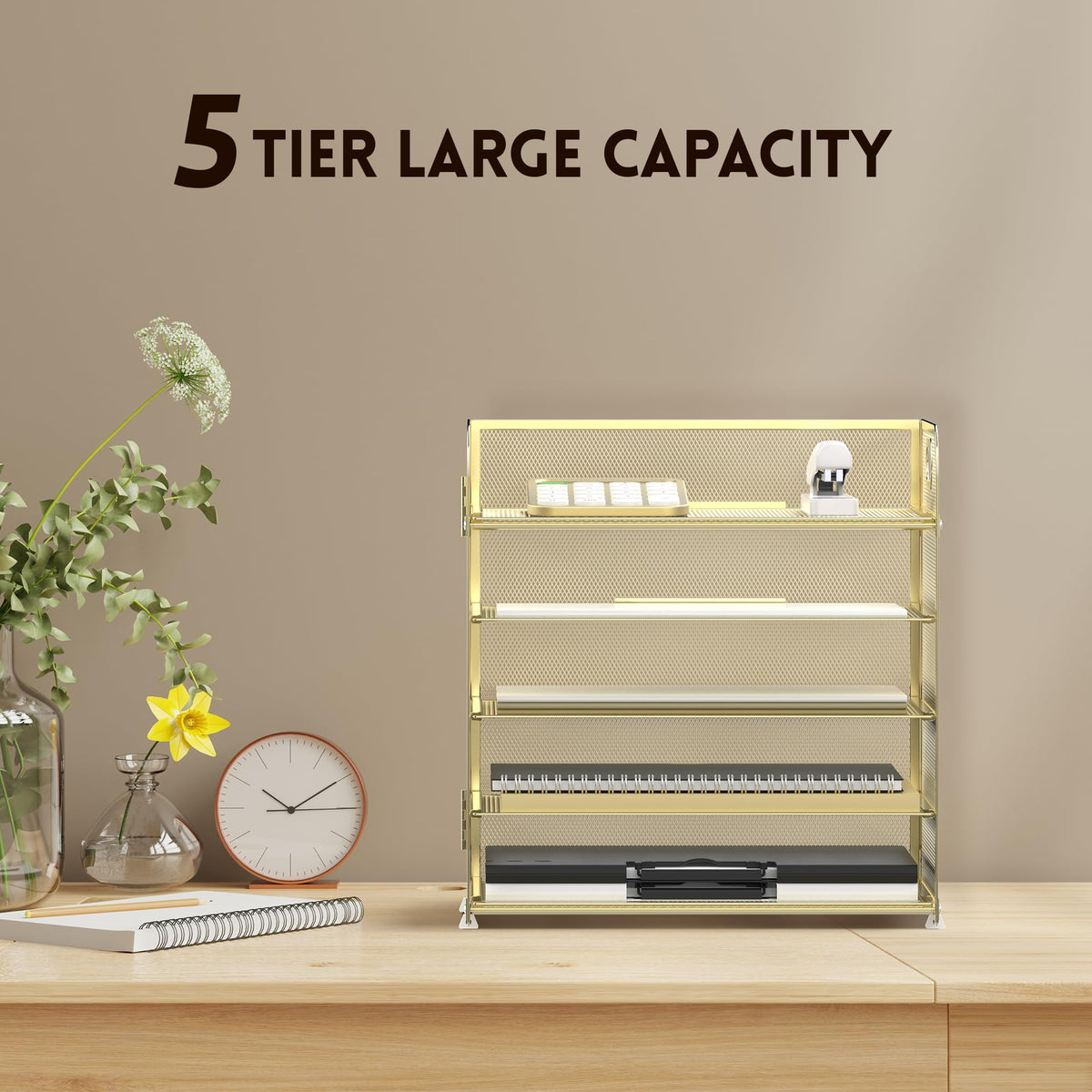 Supeasy 2 Pack 5-Tier Desk Organizer