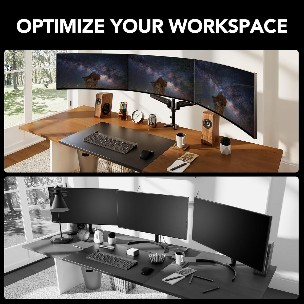 Triple Monitor Mount for 17 to 32 inch Screen