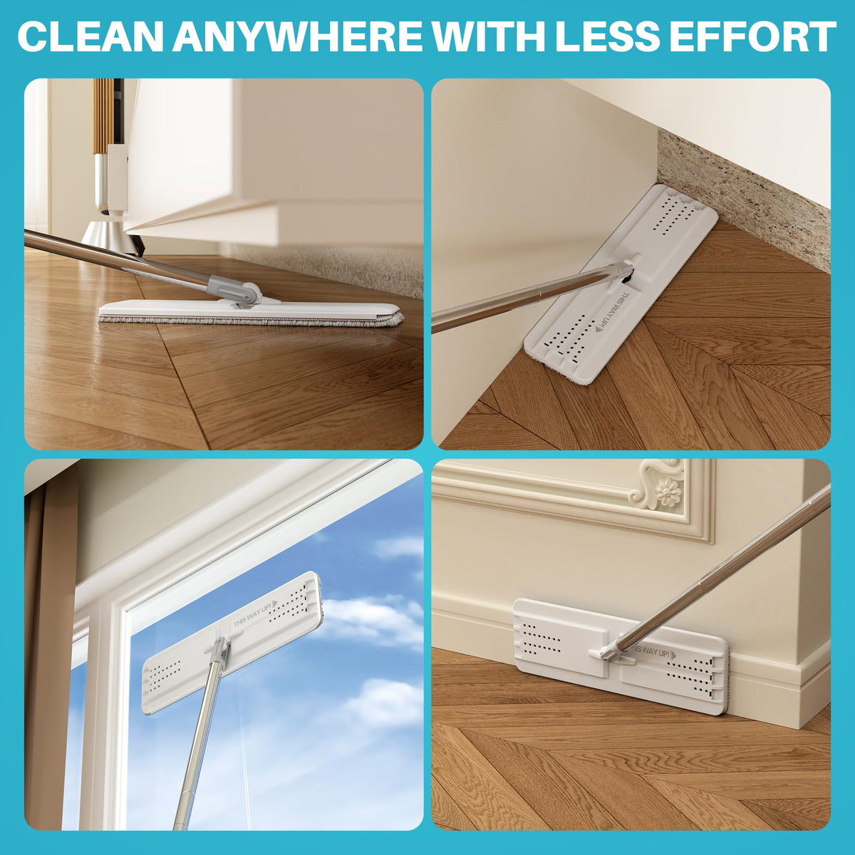 White Flat Mop and Bucket Set