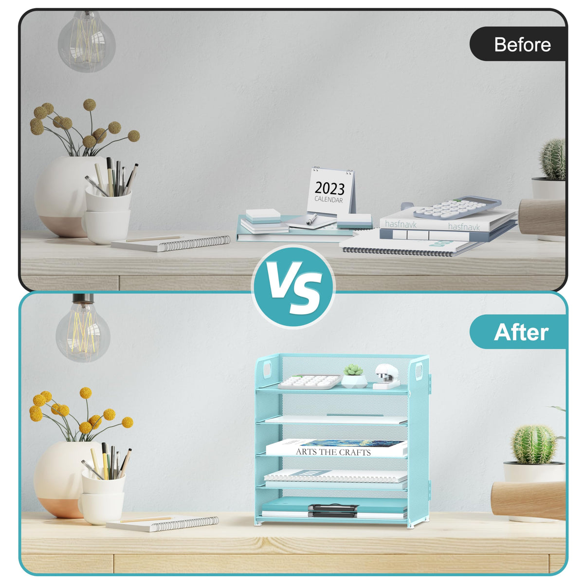 Supeasy 2 Pack 5-Tier Desk Organizer