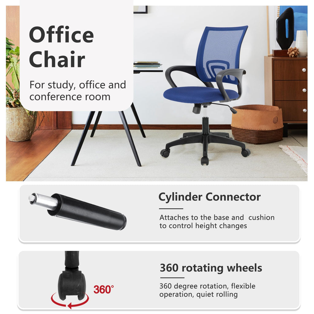 Ergonomic Office Chair | Mid-Back Swivel Desk Chair | with Lumbar Support