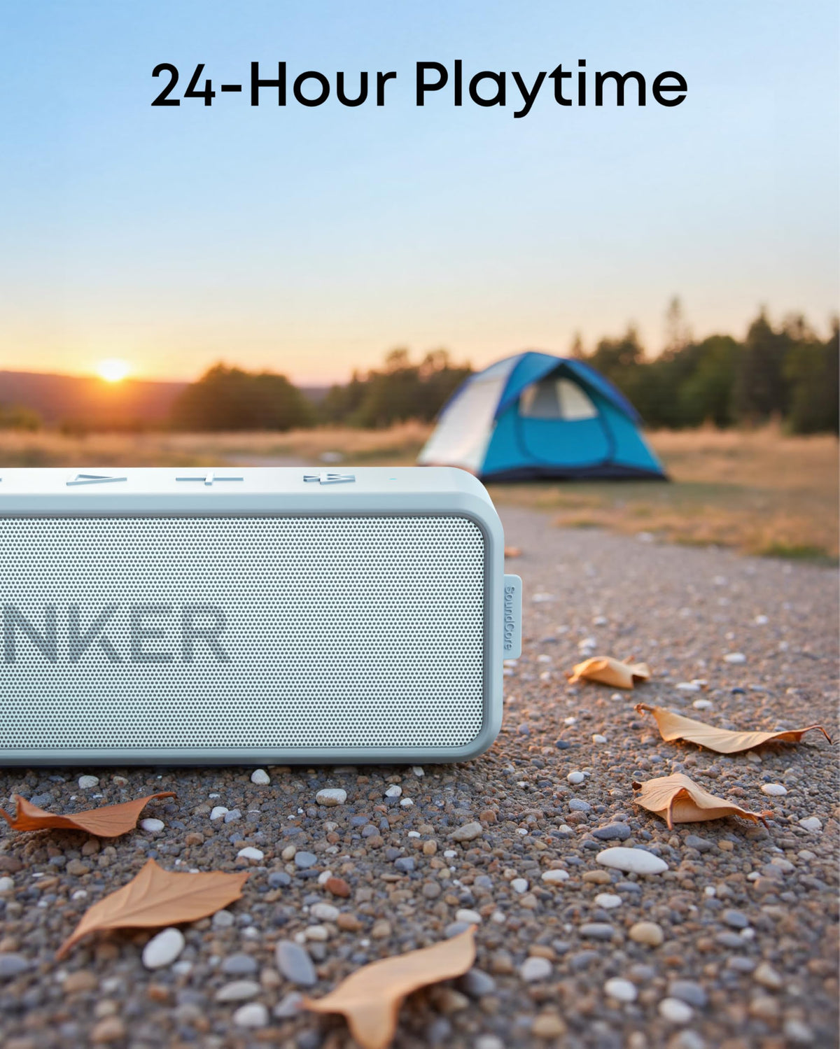 Anker soundcore 2 Portable Bluetooth Speaker, Stereo Sound, IPX7