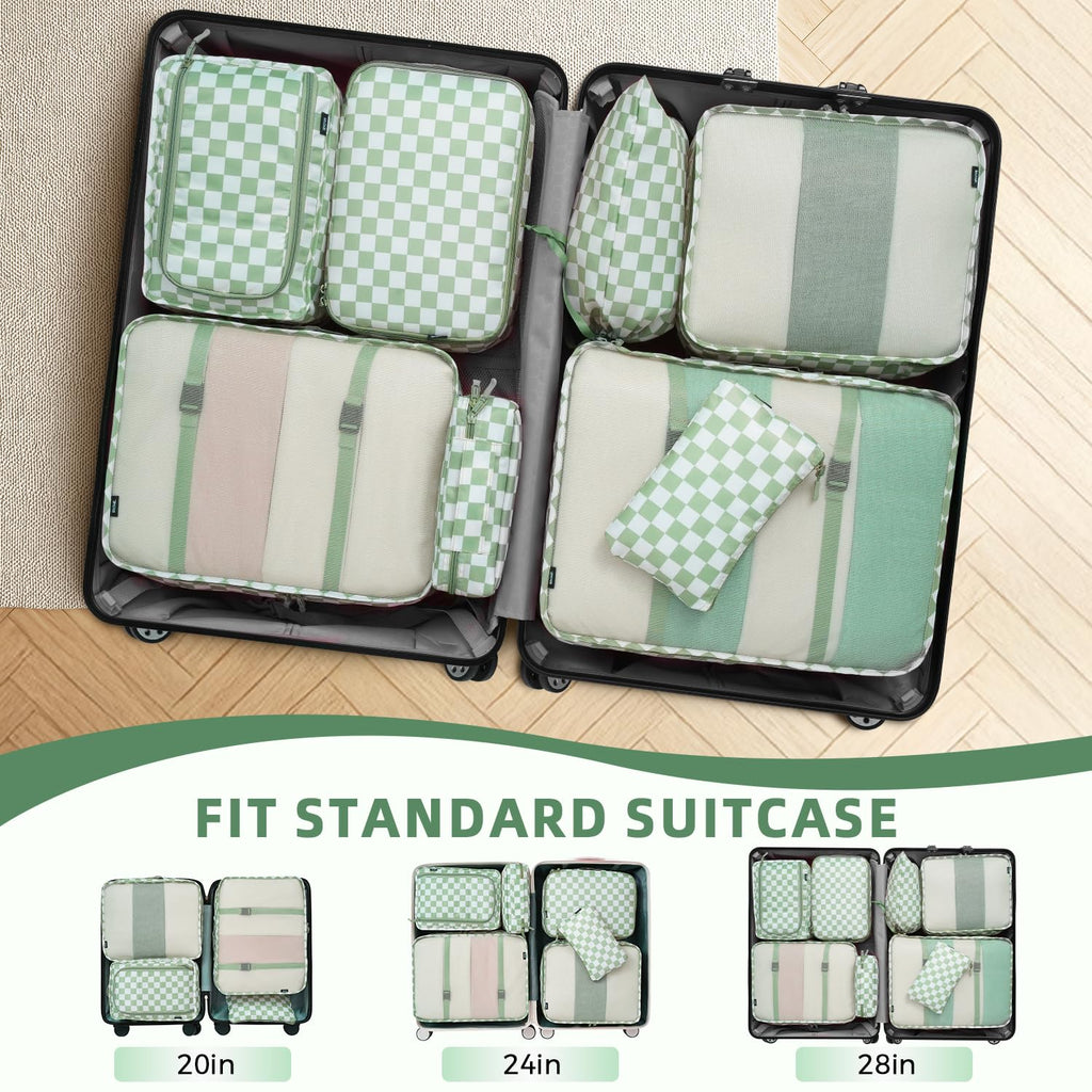8 Set Packing Cubes Luggage Packing Organizers