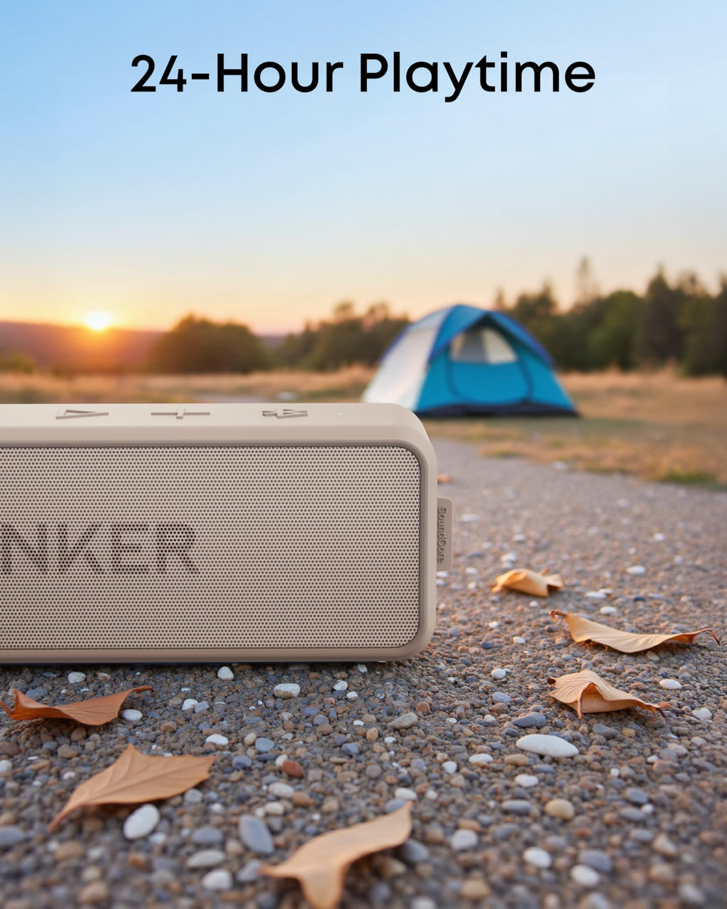 Anker soundcore 2 Portable Bluetooth Speaker, Stereo Sound, IPX7