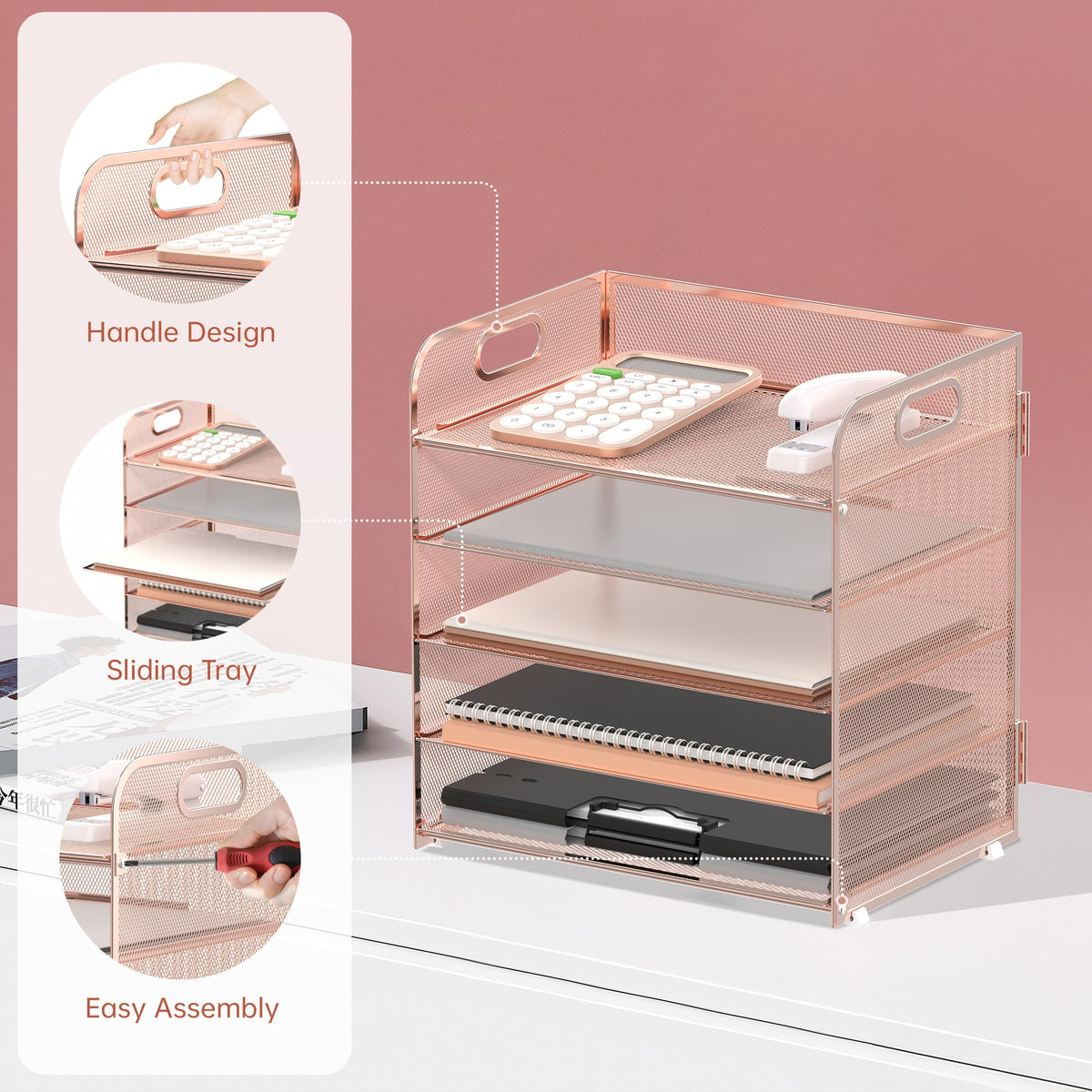 Supeasy 2 Pack 5-Tier Desk Organizer