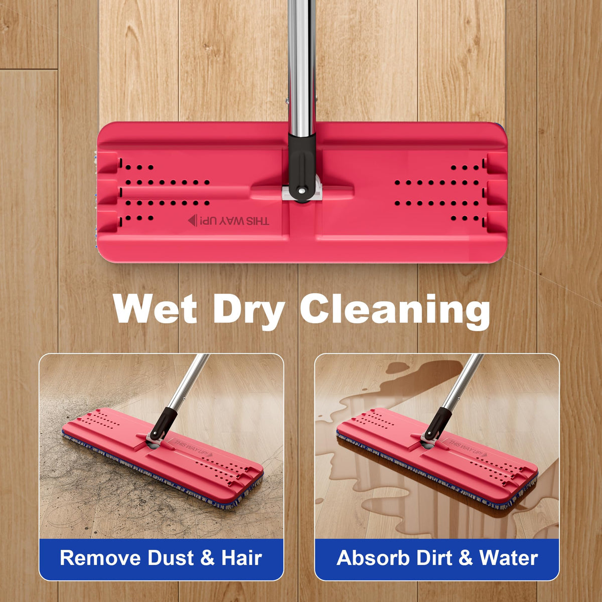 White Flat Mop and Bucket Set