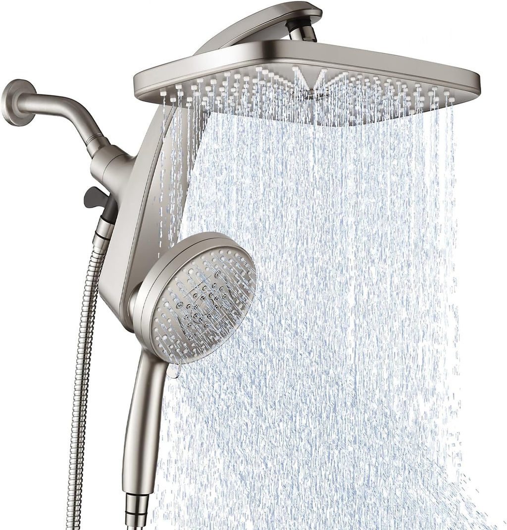 Shower Head with Rainfall Patter | Handheld Showerhead | Black | 1.8GPM
