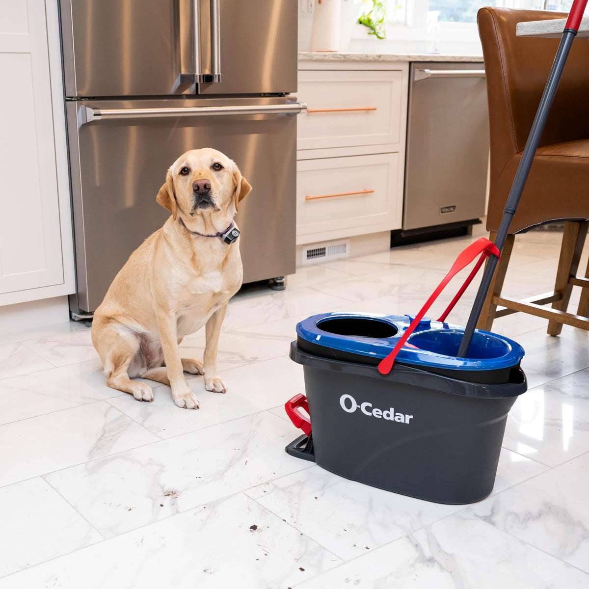O-Cedar RinseClean Clean Water Spin Mop and Bucket System + 2 Extra Mop Heads | Clean with Clean Water | Removes 99% of Bacteria