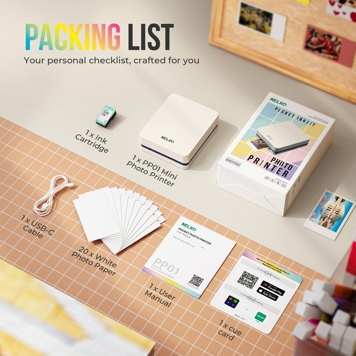 Nelko PP01 Photo Printer, 2x3 Portable Photo Printer