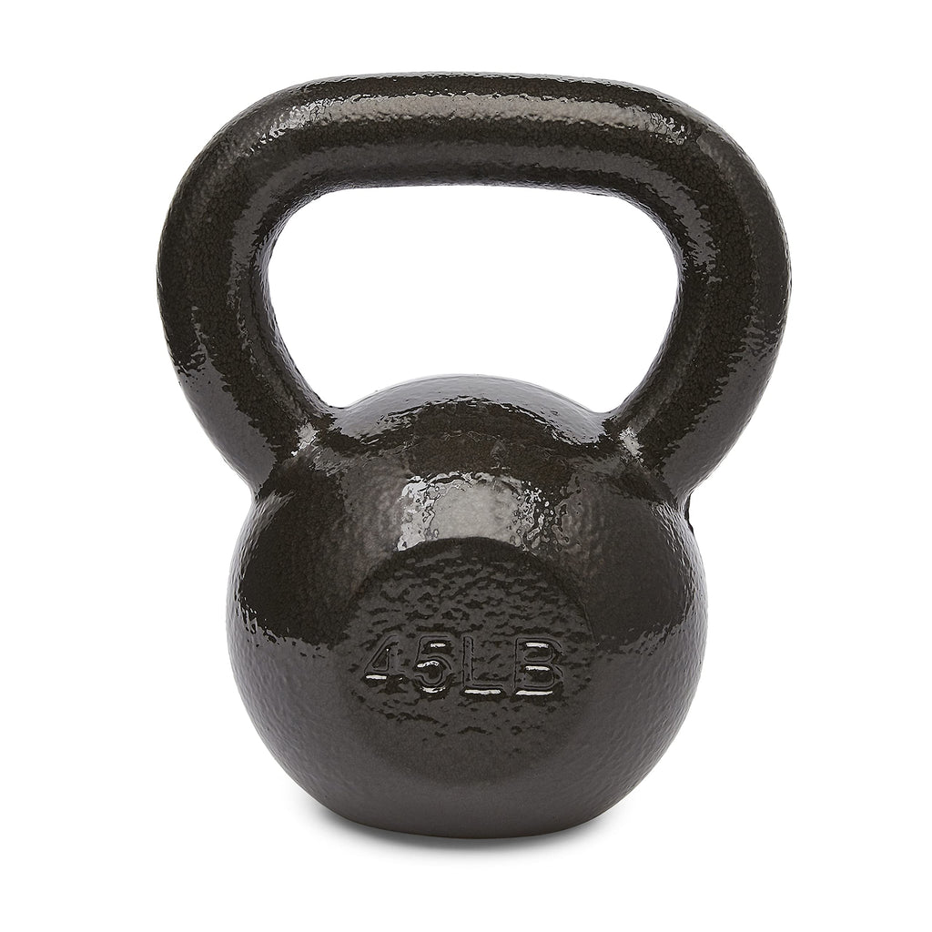 Amazon Basics Cast Iron Kettlebell for Strength Training | Black | 10lbs - 60lbs