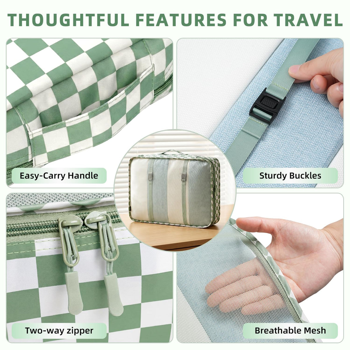 8 Set Packing Cubes Luggage Packing Organizers
