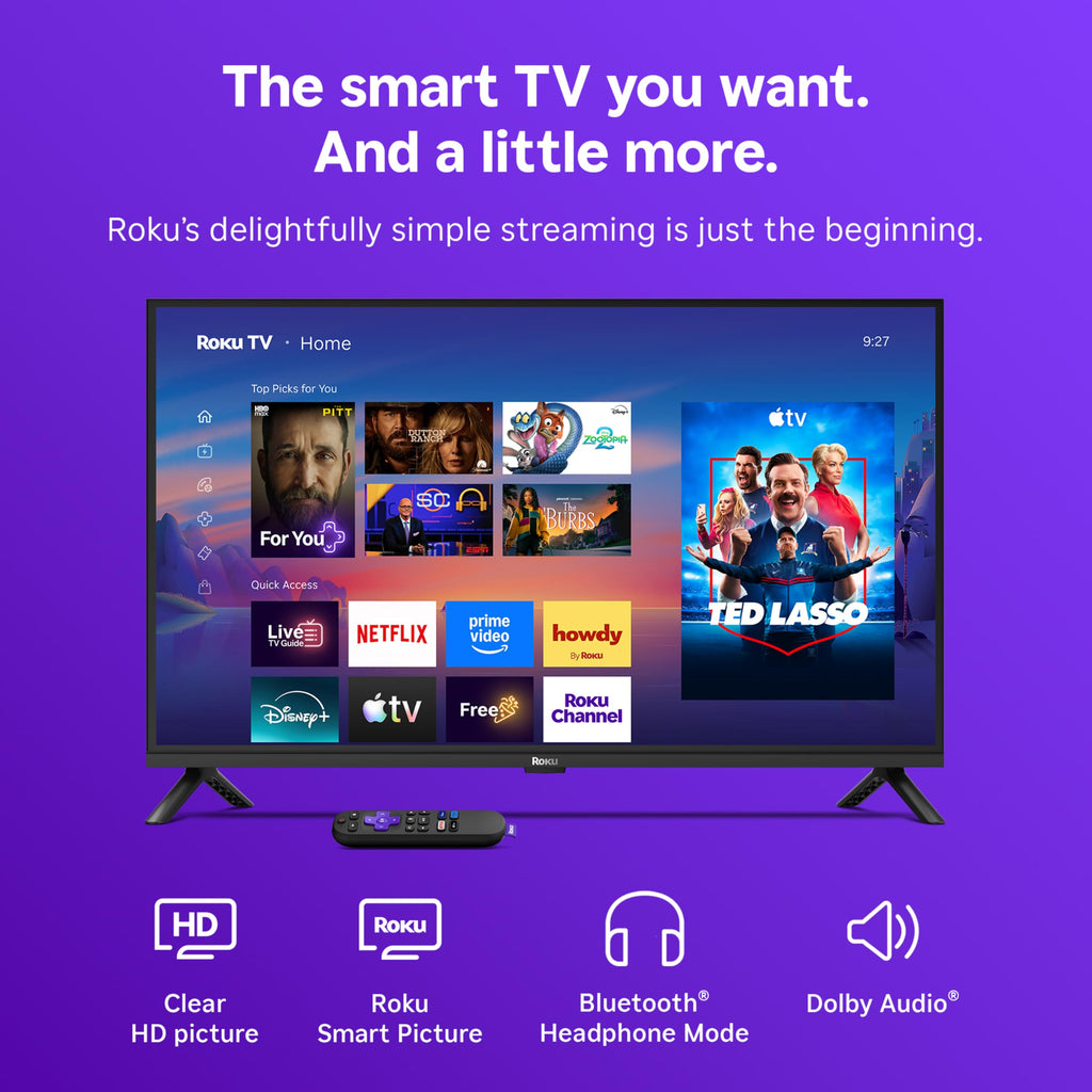 Roku 24-Inch 720p HD Smart TV with Voice Remote 2026