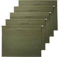 Amazon Basics Hanging File Folders with Adjustable Tabs, Sturdy Expandable Document Organizer, Letter Size 8.5x11 inch, Green, 25-Pack