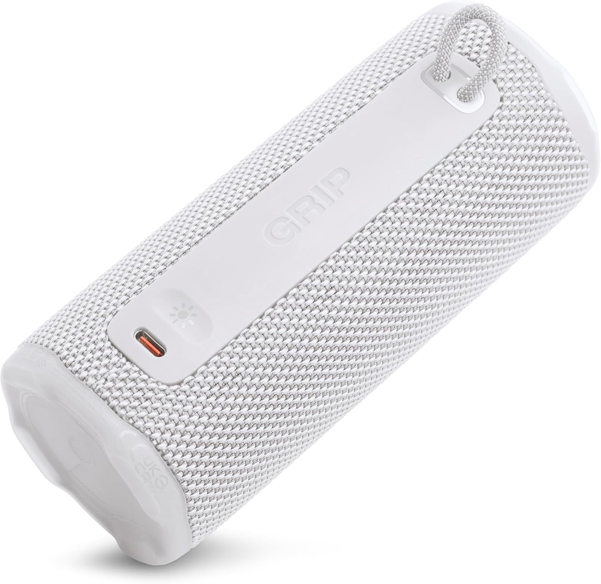 JBL Grip Portable Bluetooth Speaker, Waterproof, Ambient Light - White