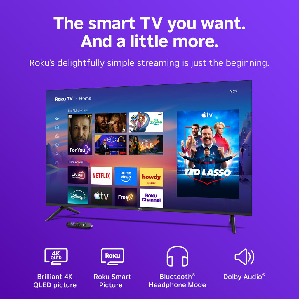Roku 50-Inch 4K QLED Smart TV with Voice Remote 2026
