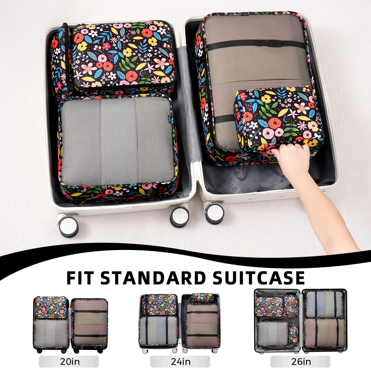 8 Set Packing Cubes Luggage Packing Organizers
