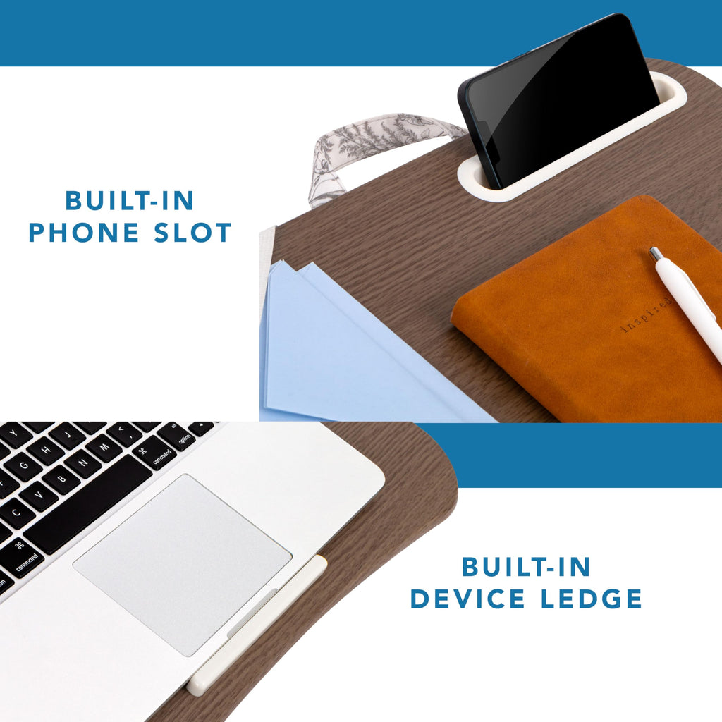 Designer Lap Desk – Fits 15.6” Laptop w/. Phone Holder