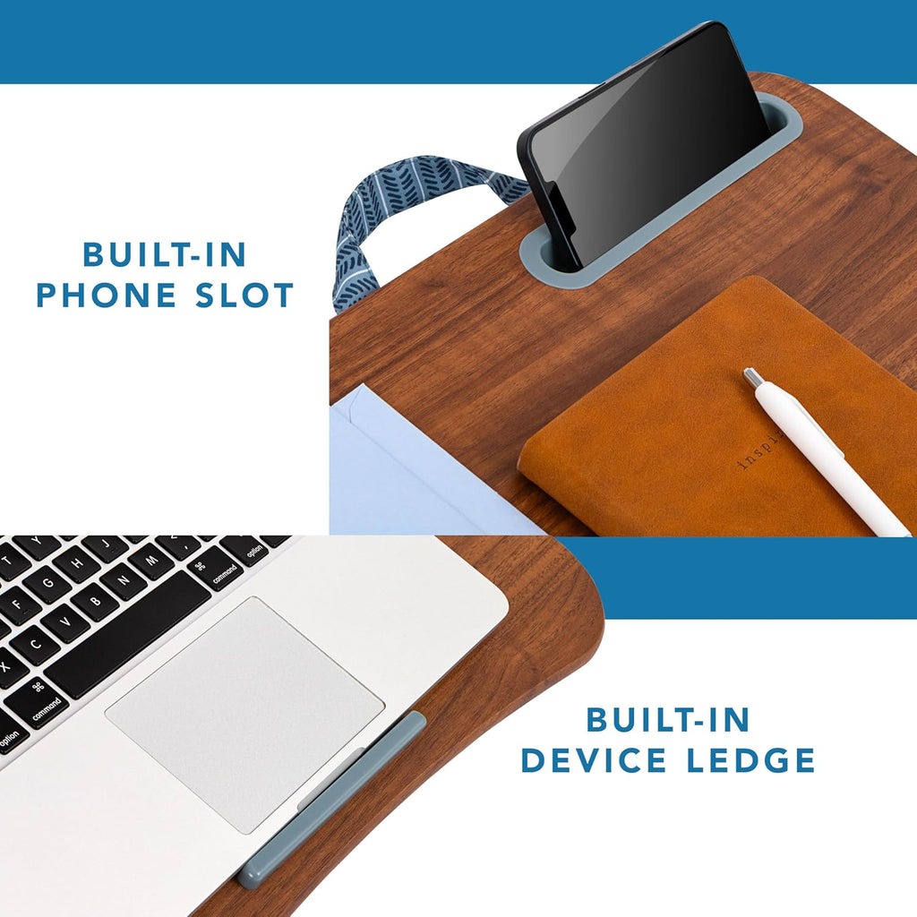 Designer Lap Desk – Fits 15.6” Laptop w/. Phone Holder