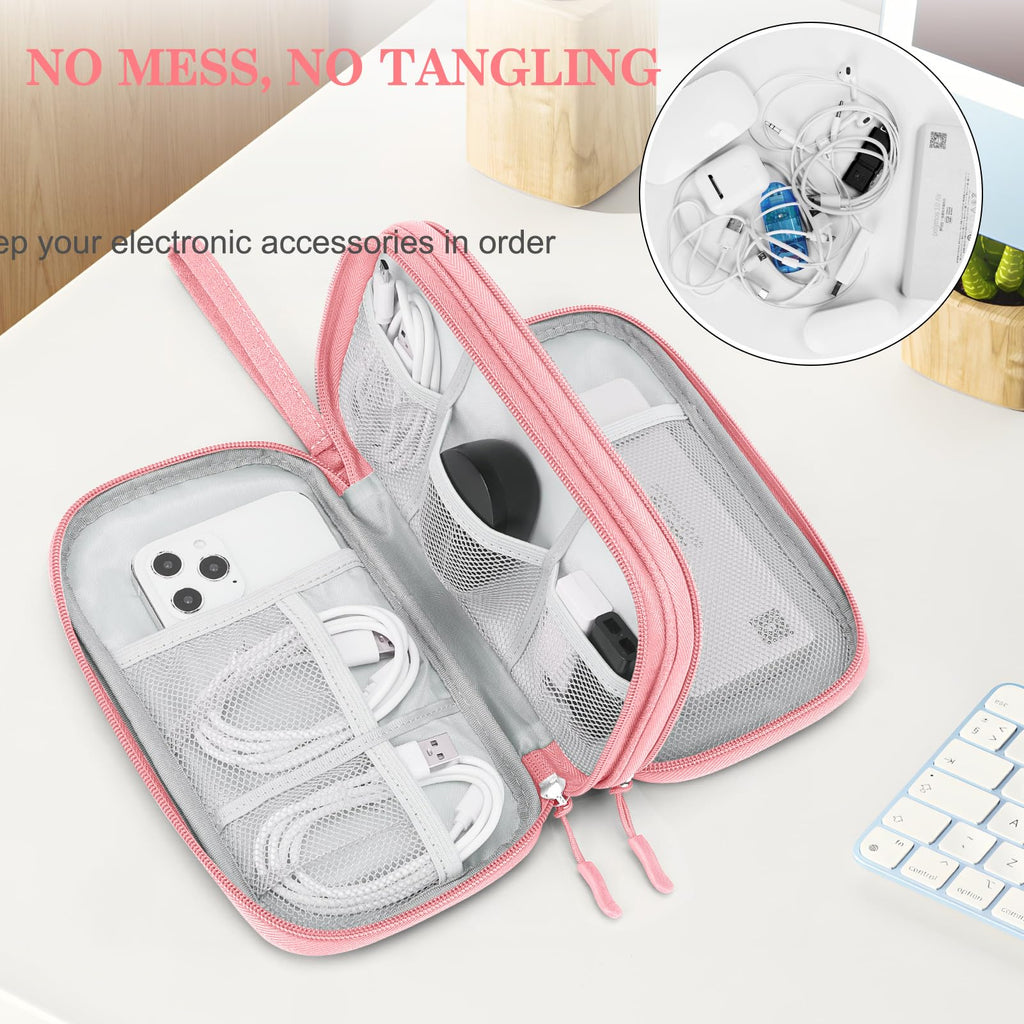 Electronic Organizer, Travel Tech Pouch Bag, Extra Large, Black | Water Resistant