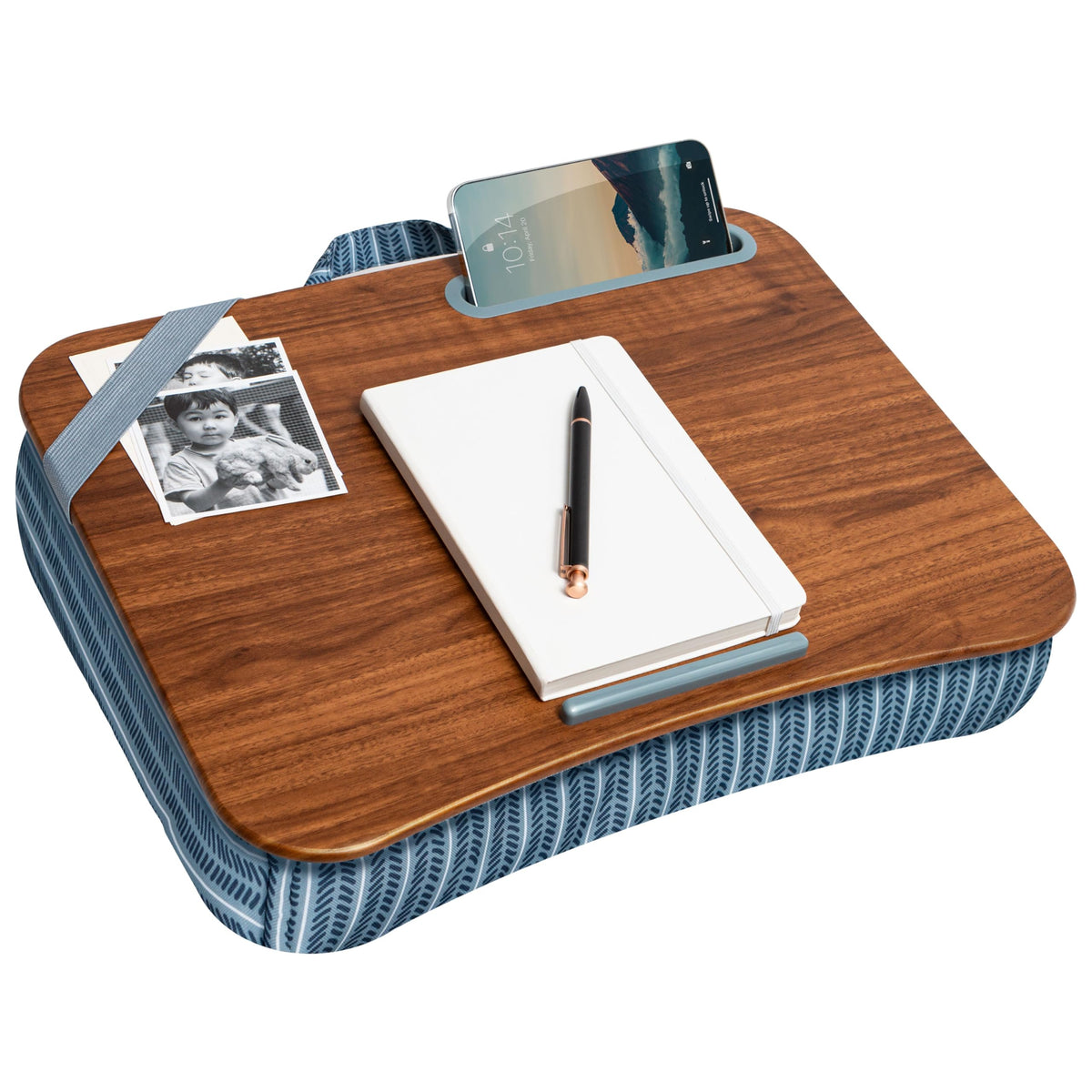 Designer Lap Desk – Fits 15.6” Laptop w/. Phone Holder