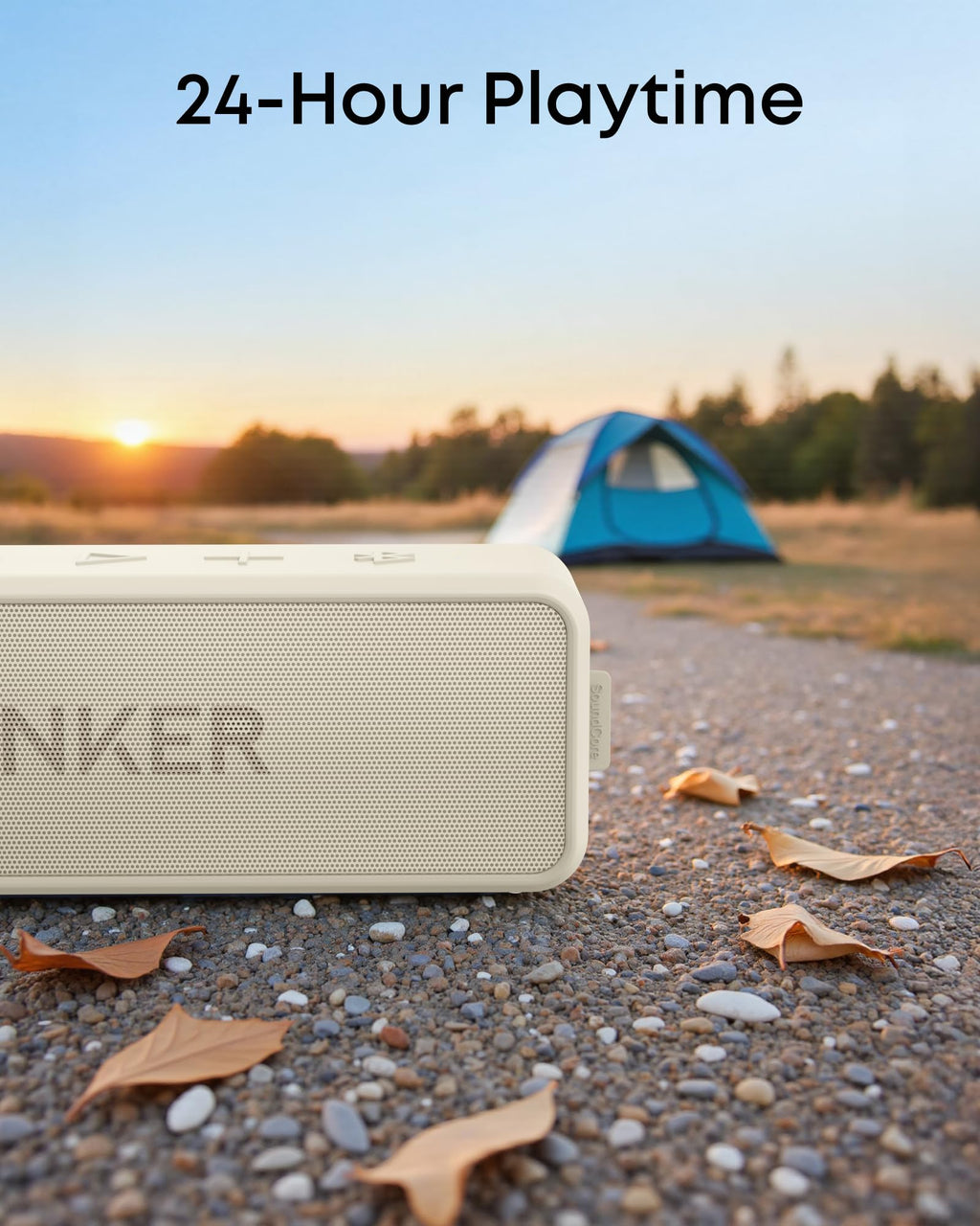 Anker soundcore 2 Portable Bluetooth Speaker, Stereo Sound, IPX7