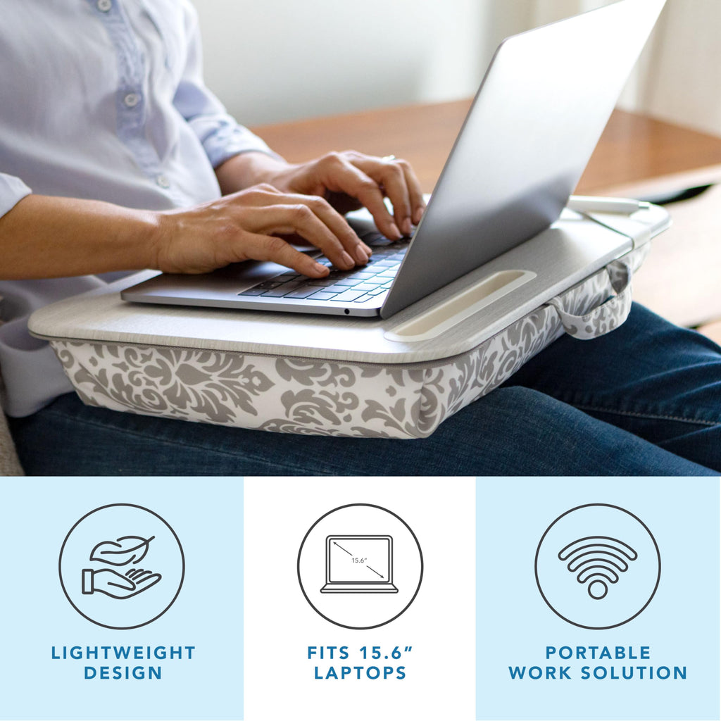 Designer Lap Desk – Fits 15.6” Laptop w/. Phone Holder