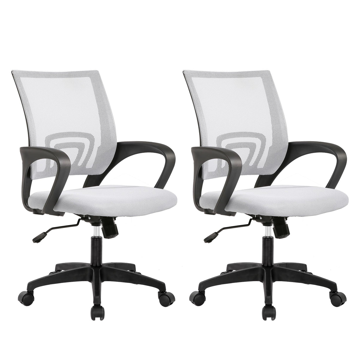 Ergonomic Office Chair | Mid-Back Swivel Desk Chair | with Lumbar Support
