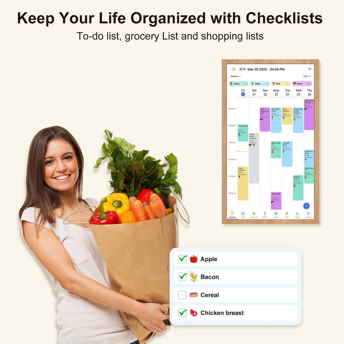 Digital Calendar – 27 Inch Wall Calendar Interactive Touchscreen Display