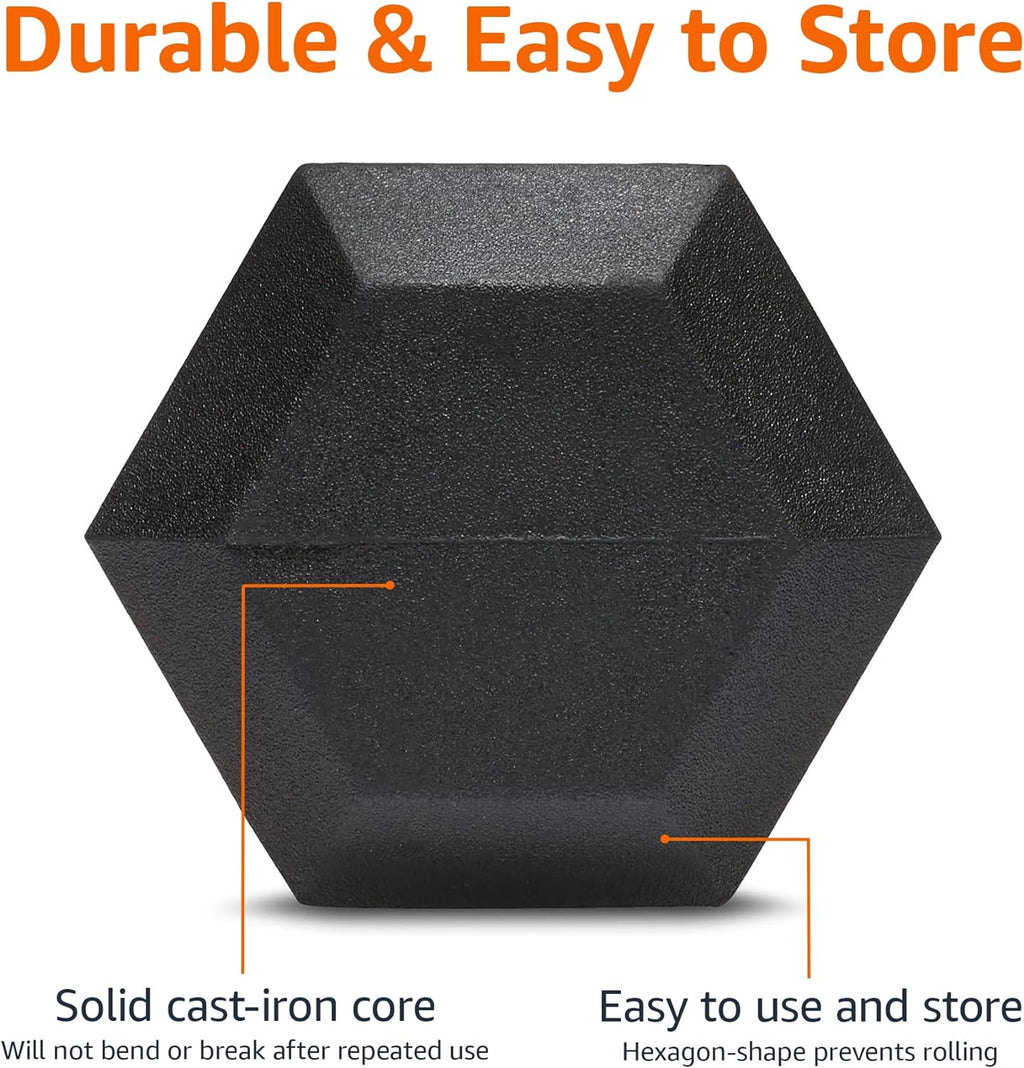 Amazon Basics Rubber Hex Dumbbell Hand Weight