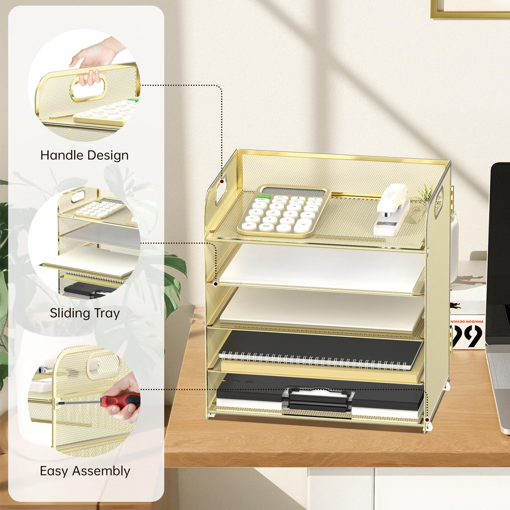 Supeasy 2 Pack 5-Tier Desk Organizer