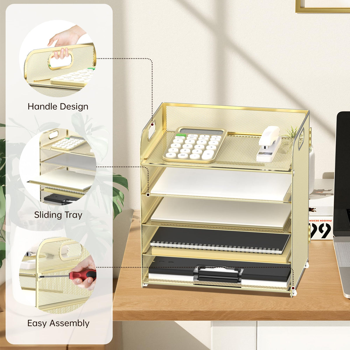 Supeasy 2 Pack 5-Tier Desk Organizer