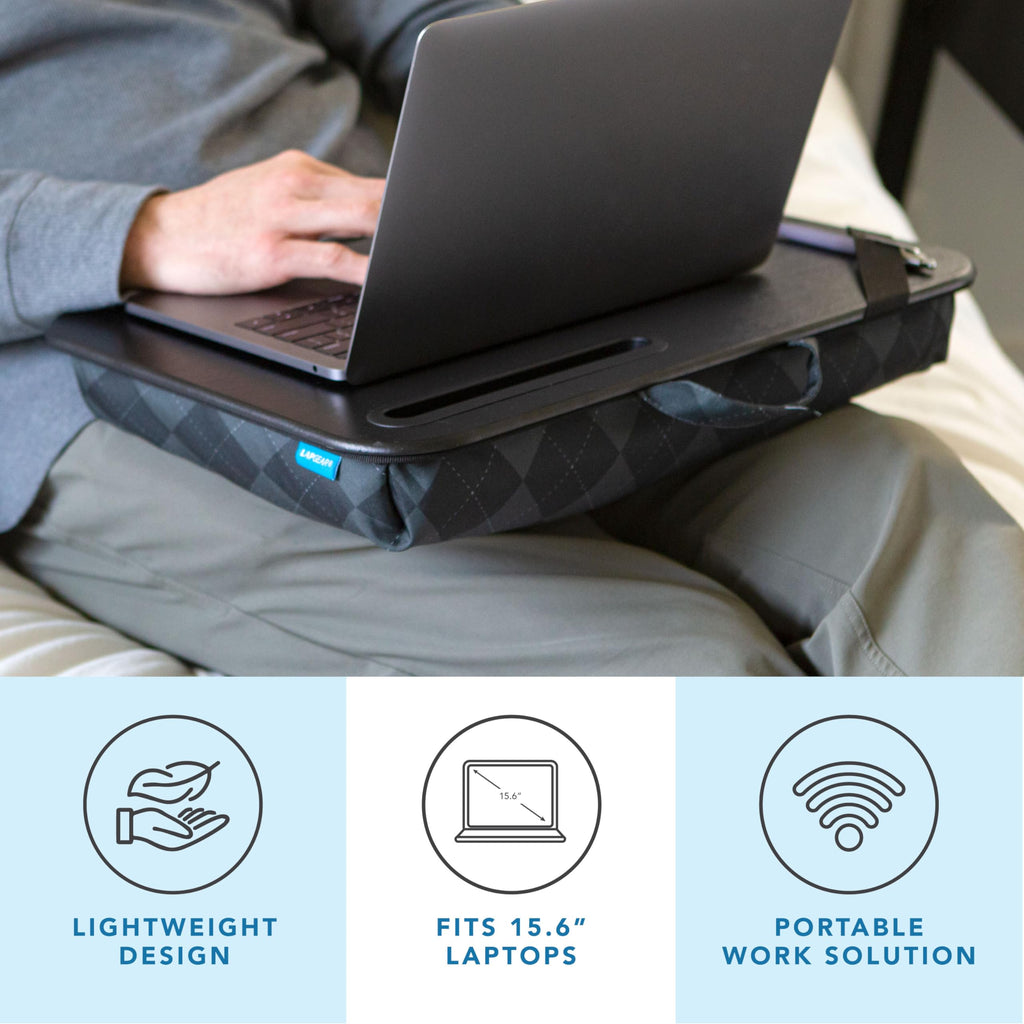 Designer Lap Desk – Fits 15.6” Laptop w/. Phone Holder