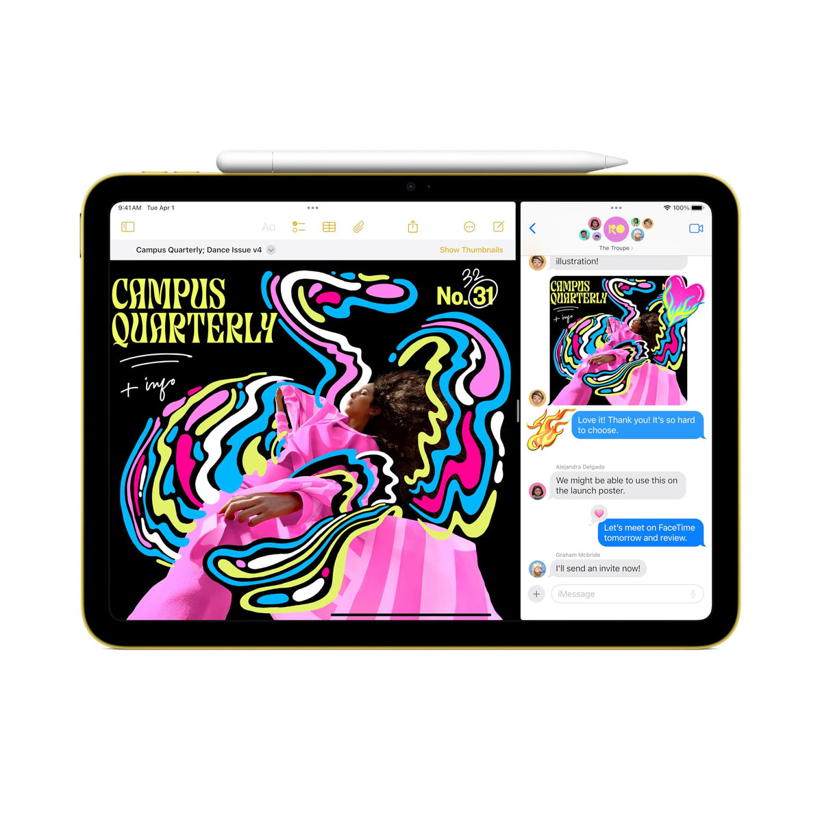 Apple iPad 11-inch (A16 Chip, Wi-Fi 6,(Liquid Retina Display) Blue,Pink,Yellow,Silver