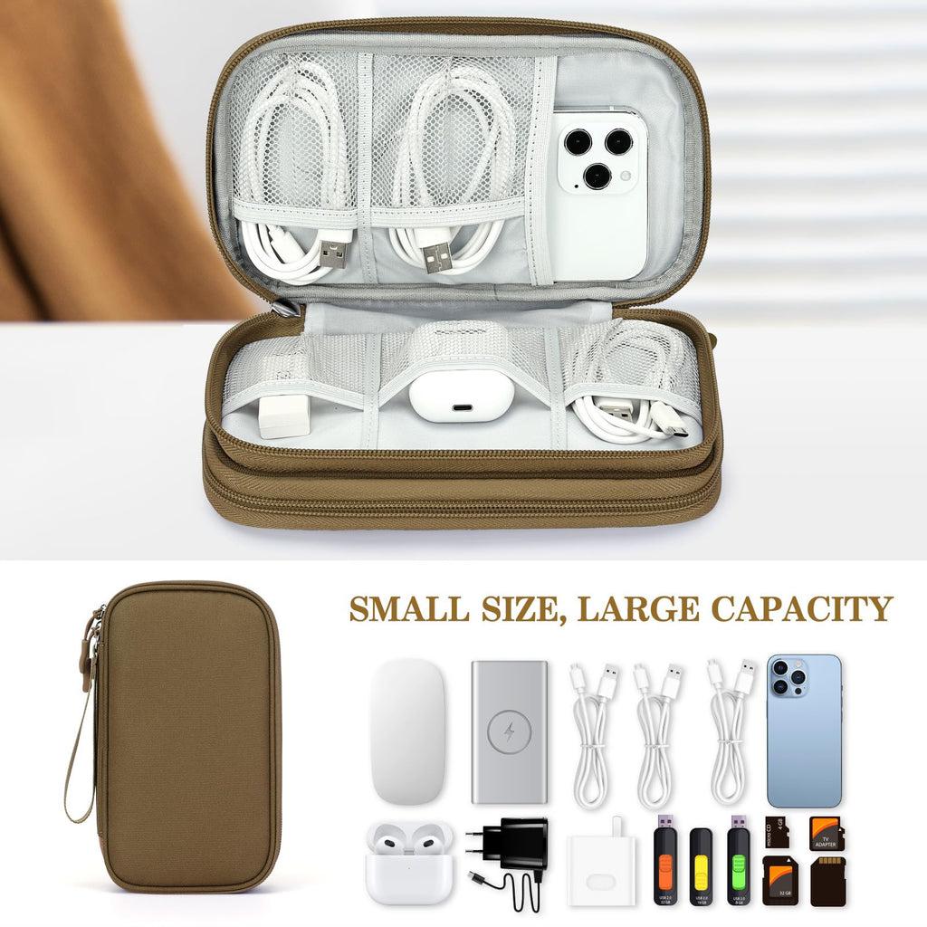 Electronic Organizer, Travel Tech Pouch Bag, Extra Large, Black | Water Resistant