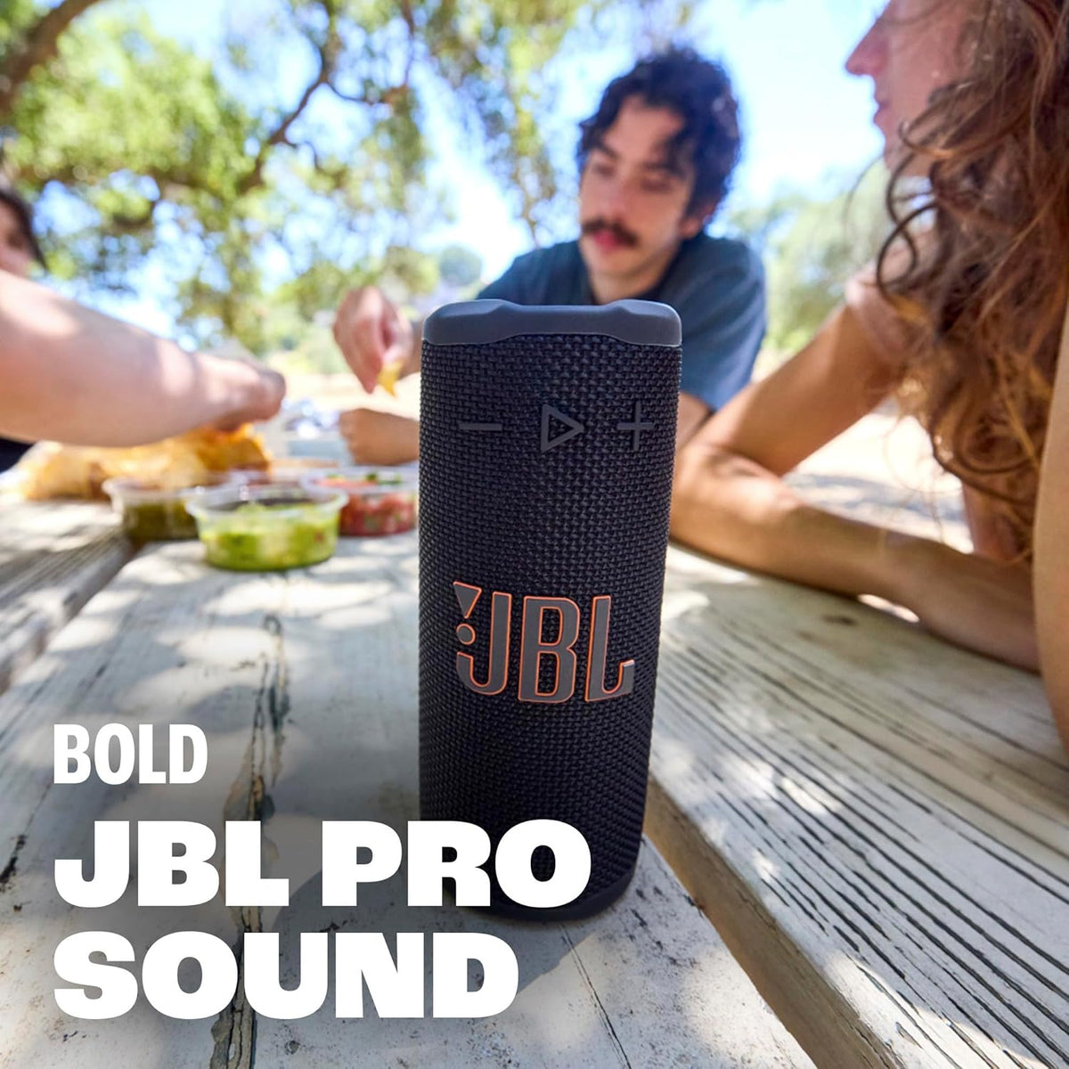 JBL Grip Portable Bluetooth Speaker, Waterproof, Ambient Light - White