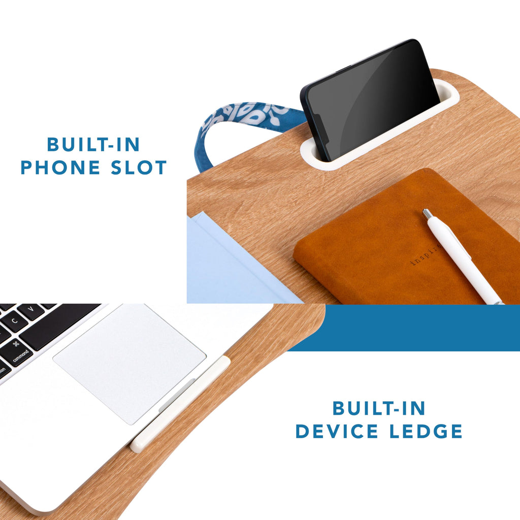 Designer Lap Desk – Fits 15.6” Laptop w/. Phone Holder
