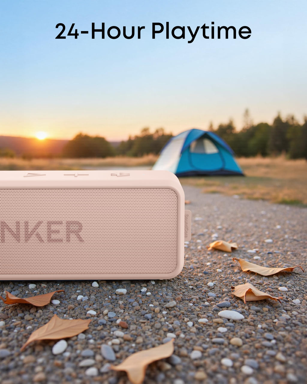 Anker soundcore 2 Portable Bluetooth Speaker, Stereo Sound, IPX7