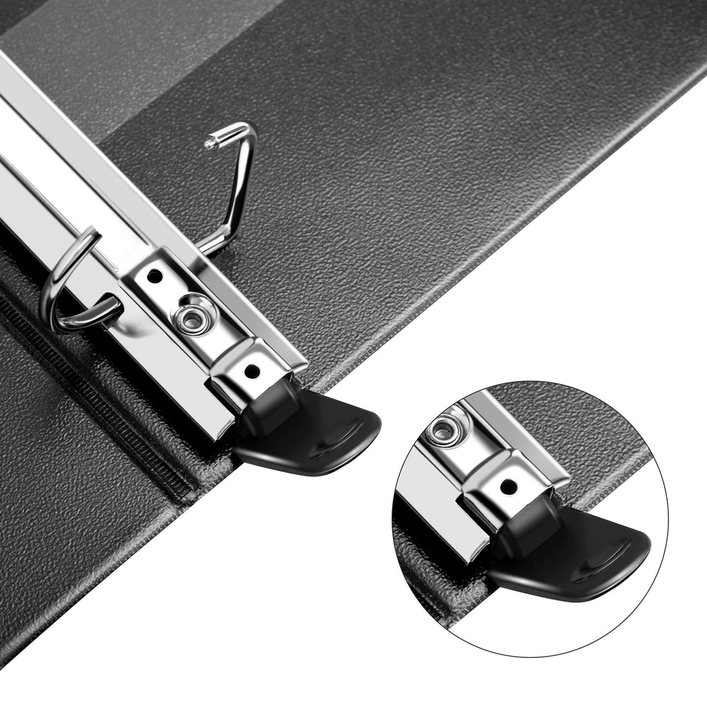 Amazon Basics 3 Ring Binders, 2 Inch, D-Ring Organizer for School, Home Office, White, 4 Pack