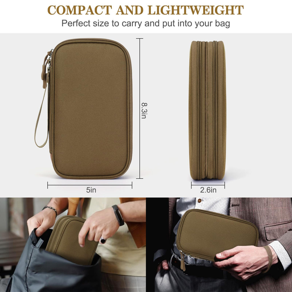 Electronic Organizer, Travel Tech Pouch Bag, Extra Large, Black | Water Resistant